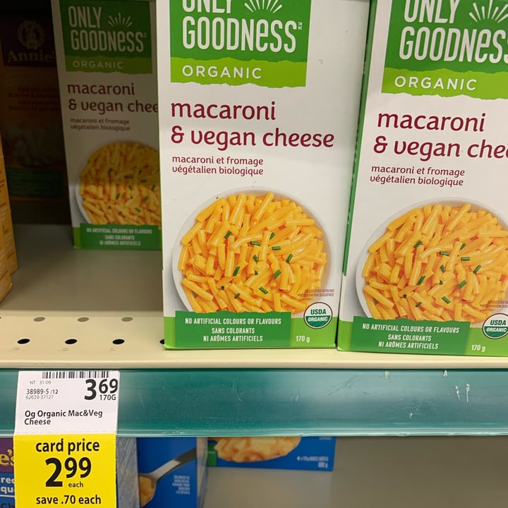 photo of Only Goodness Macaroni & Vegan Cheese shared by @vegoutvictoria on  10 May 2024 - review