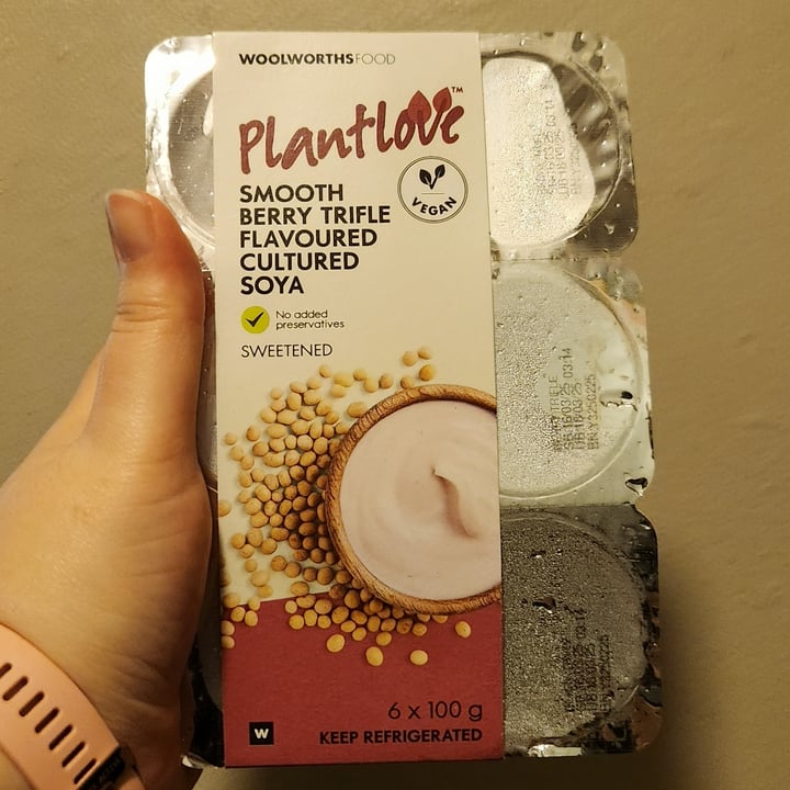 photo of Woolworths Food Smooth Berry Trifle Flavoured Cultured Soya shared by @josiearmadillo on  31 May 2025 - review
