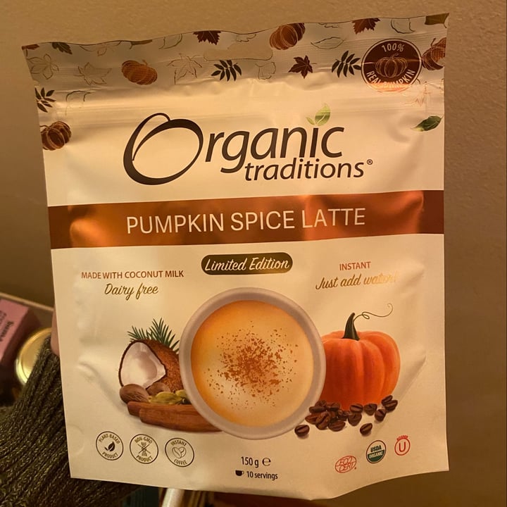 photo of Organic Traditions Pumpkin Spice Latte shared by @andreaxolotl on  14 Nov 2023 - review