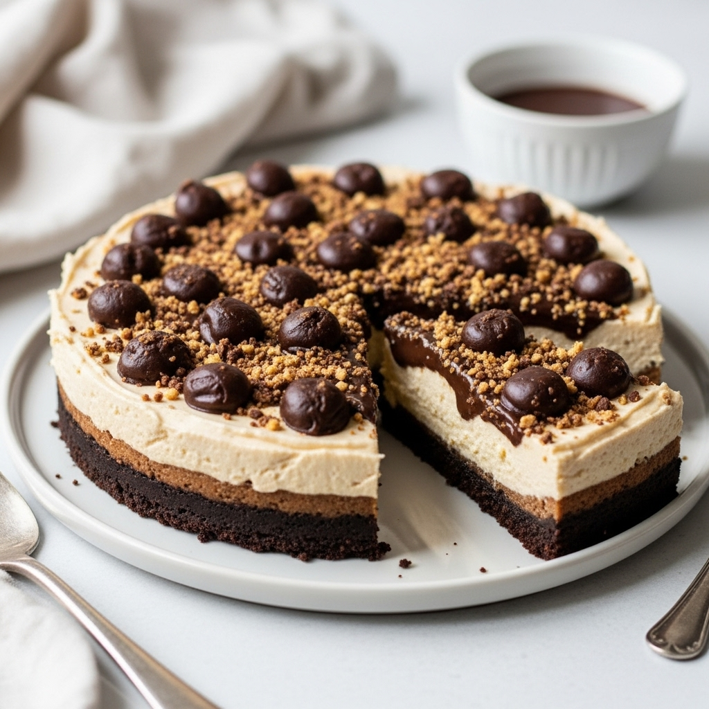 Whole Vegan Peanut Butter Chocolate Cheesecake