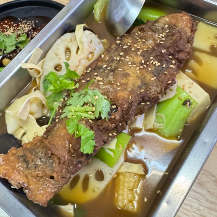 photo of SHU Vegetarian AMK grilled homestyle fish shared by @greenbovine on  27 Nov 2024 - review