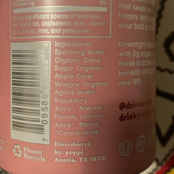 photo of Poppi Raspberry Rose Soda shared by @punksappho on  22 May 2024 - review