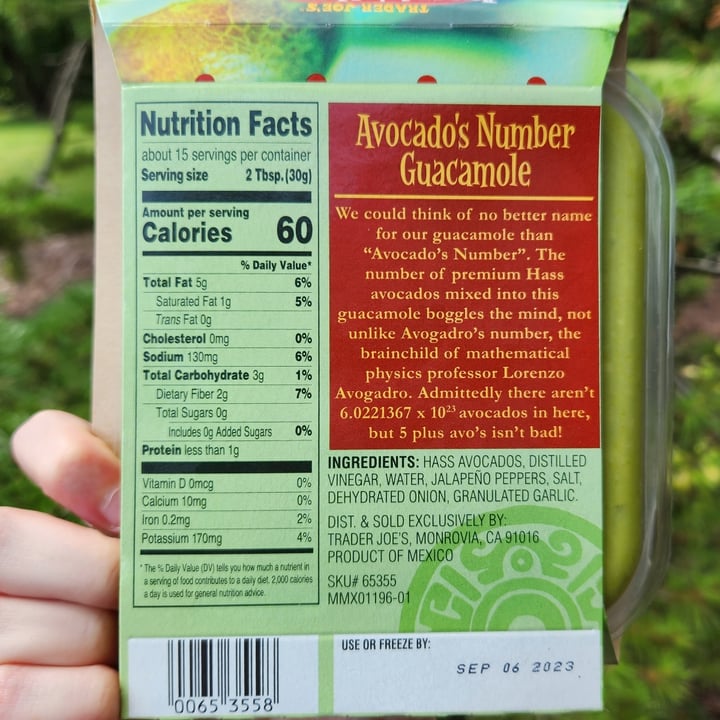 photo of Trader Joe's Avocados Number Guacamole shared by @rosieb33 on  20 Aug 2023 - review