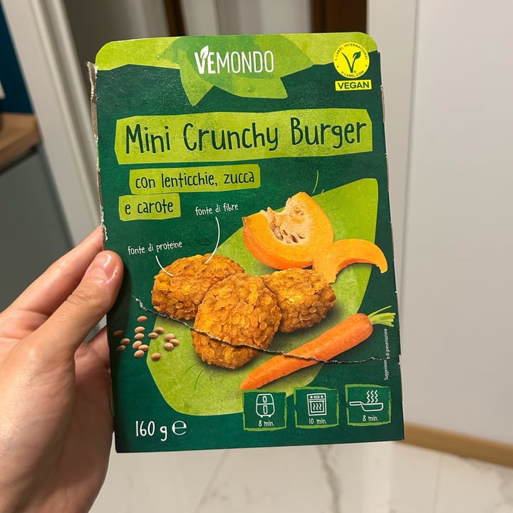 photo of Vemondo Mini Crunchy Burger con Lenticchie Zucca e Carote shared by @annaberger on  16 Oct 2025 - review