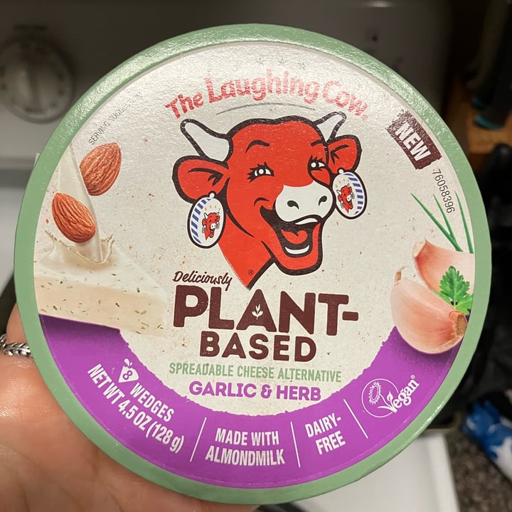 photo of The Laughing Cow Plant-Based Spreadable Cheese Alternative GARLIC & HERB shared by @atwilley on  20 Nov 2024 - review