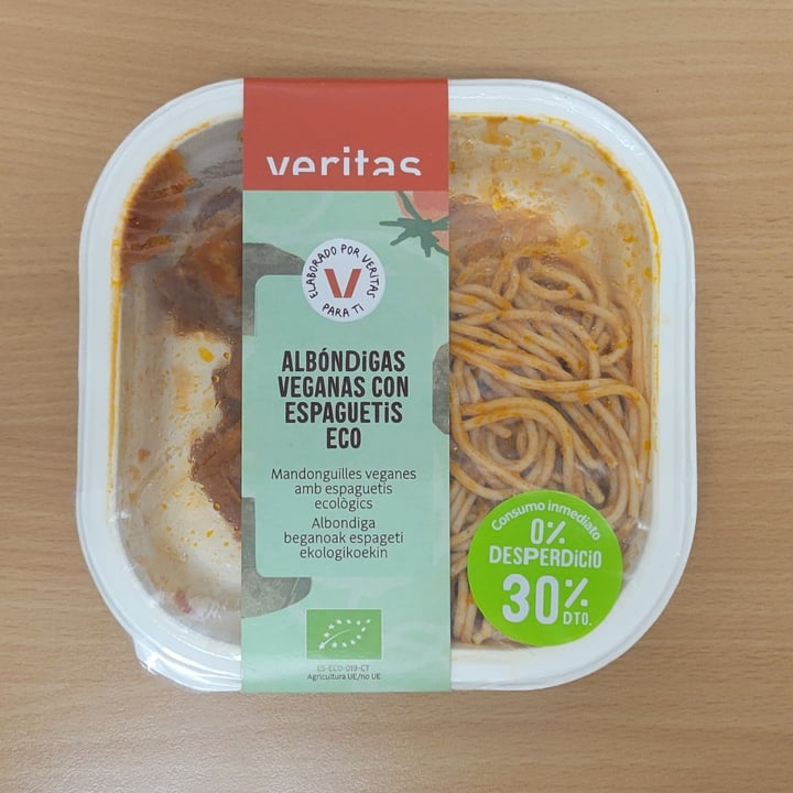 photo of Veritas Albondigas Veganas Con Espaguetis Eco shared by @fivefeetvegan on  05 Mar 2025 - review