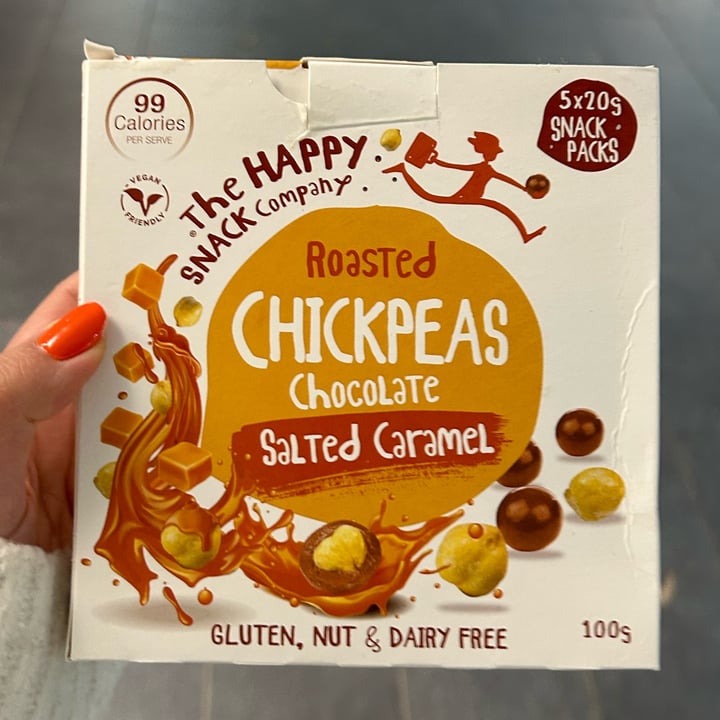 photo of The Happy Snack Company Chocolate salted caramel roasted chickpeas shared by @vegellious on  17 Oct 2023 - review