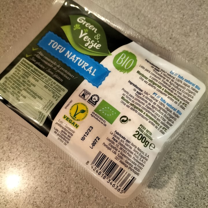 photo of Green & Veggie Burger Tofu natural shared by @javisanx on  24 Jan 2024 - review