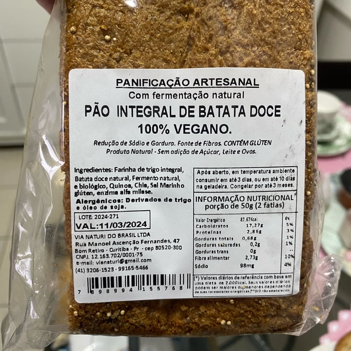 photo of via naturi Pão De Batata Doce shared by @iza211019 on  26 Feb 2024 - review