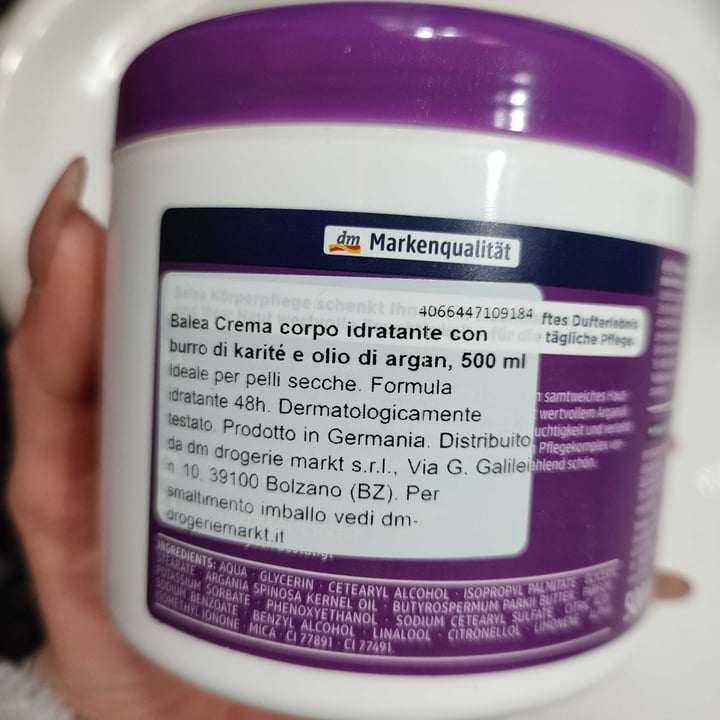 photo of Balea Bodycreme sheabutter & arganöl shared by @crazy-catlady on  01 Feb 2024 - review