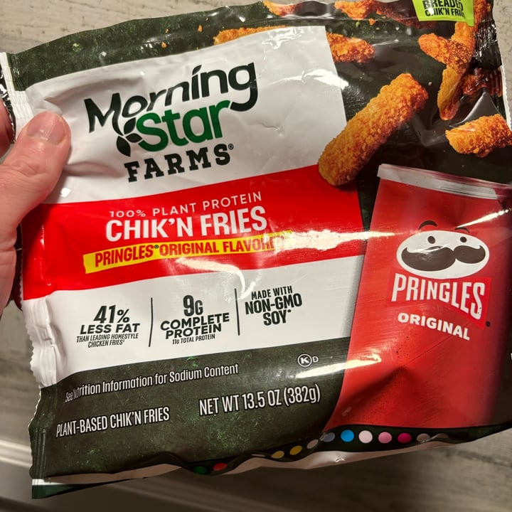 photo of MorningStar Farms chick’n fries pringles original flavored shared by @jorjor on  25 May 2024 - review