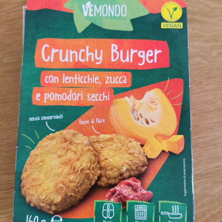 photo of Vemondo crunchy burger con lenticchie zucca e pomodori secchi shared by @danyzan on  04 May 2024 - review
