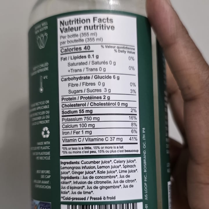 photo of Loop Deep Green Cold Pressed Juice shared by @theveglife on  29 Sep 2025 - review