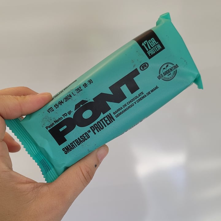 photo of Pont SmartBased Barra Proteica de Chocolate Semiamargo y Crema de Maní shared by @pickirey on  04 Jun 2024 - review