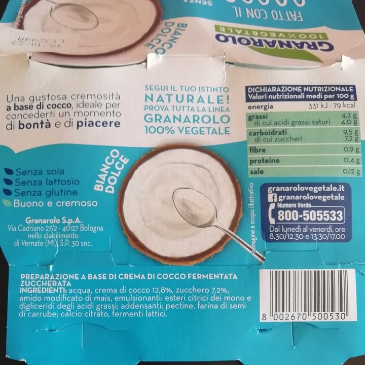 photo of Granarolo Yogurt Di Cocco Bianco Dolce shared by @stregatta on  10 Oct 2023 - review