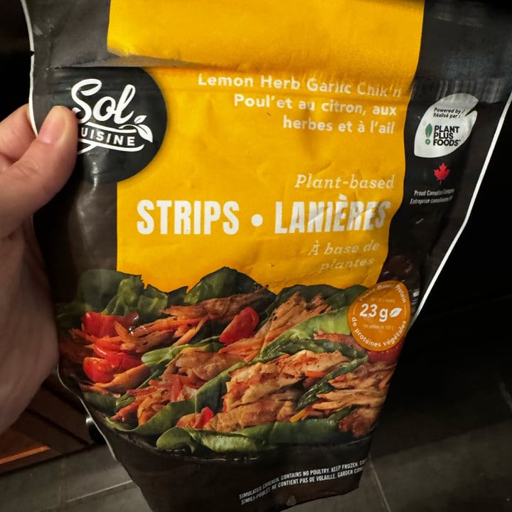 photo of Sol Cuisine Lemon Herb Garlic Chick'n - Plant-based Strips shared by @carrieannburns on  06 Sep 2025 - review