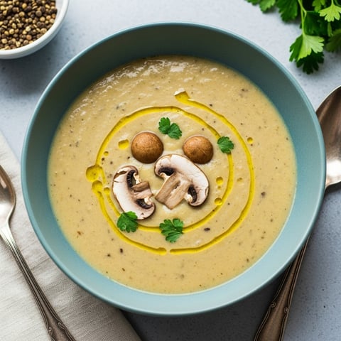 Easy Creamy Vegan Mushroom Soup: Dairy-Free Comfort Food & High Fiber