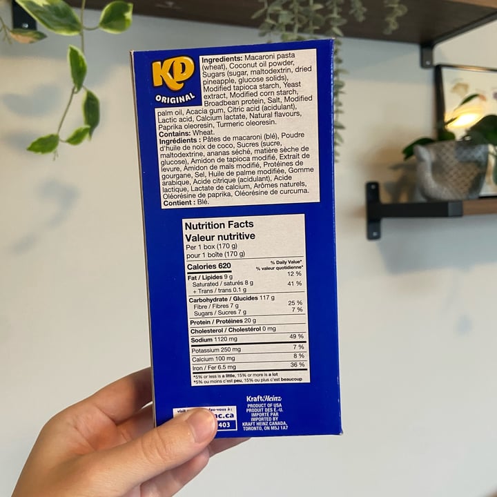photo of Kraft  Plant Based Mac & Cheese (Original Flavor) shared by @veggie-meg on  06 Apr 2024 - review