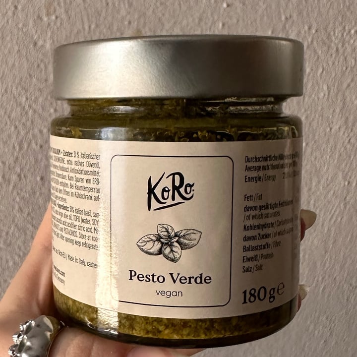 photo of Koro Pesto verde vegan | 180 g shared by @soniamartini on  28 Sep 2025 - review