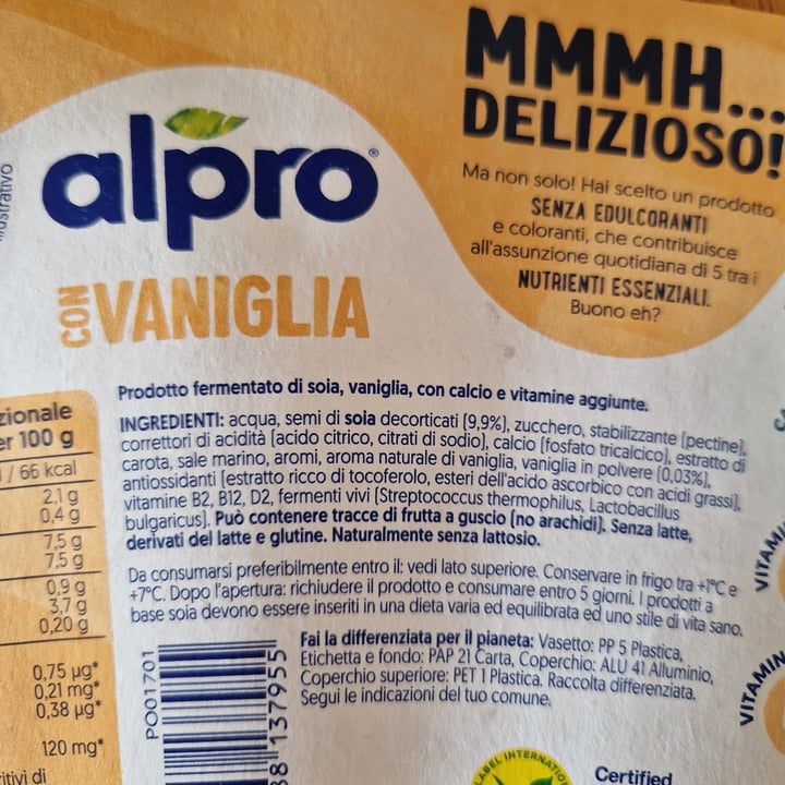 photo of Alpro alpro con vaniglia shared by @erika100 on  18 Jul 2025 - review