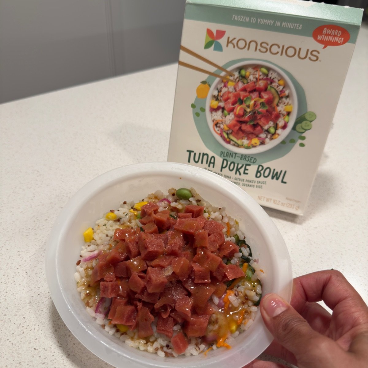 tuna poke bowl from Konscious - Vegan Product Reviews & Ratings | abillion