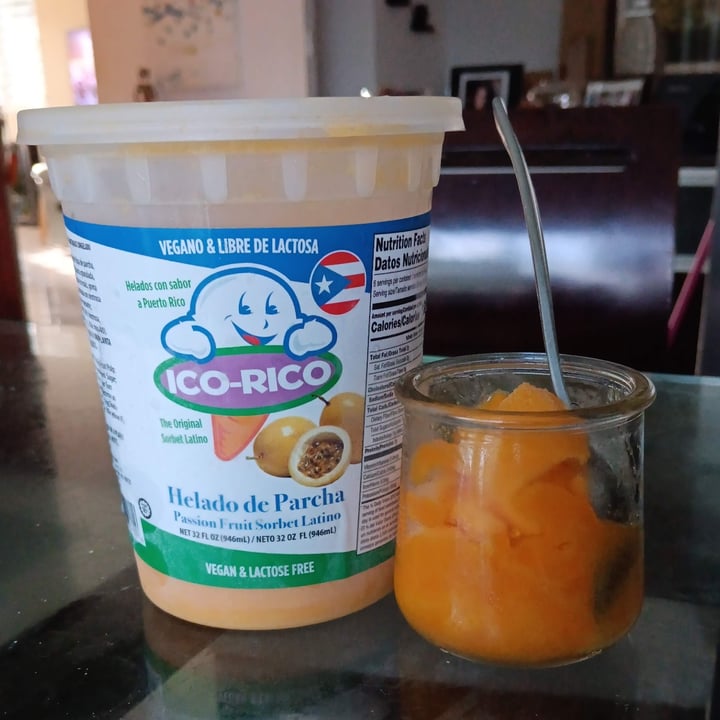 photo of Ico-Rico Helado de Parcha (Passion Fruit Sorbet) shared by @lliguerpr96 on  18 Jul 2024 - review