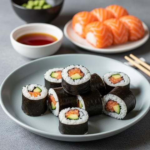 Quick & Easy Homemade Vegan Sushi Rolls: Fresh Avocado, Cucumber & Carrot