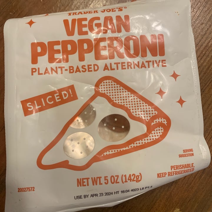 photo of Trader Joe's vegan pepperoni shared by @roserose on  21 Mar 2024 - review