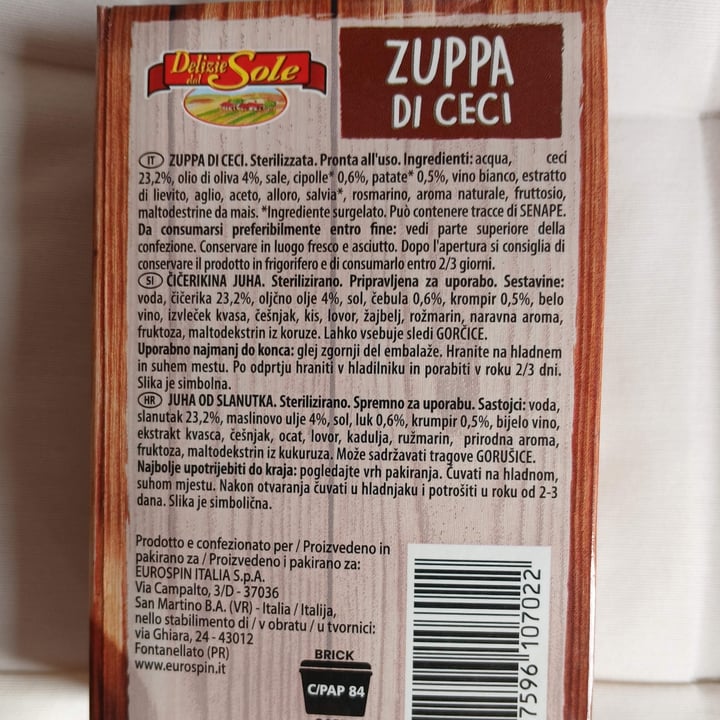 photo of Delizie dal Sole Zuppa di ceci shared by @robertaboschi on  05 Nov 2024 - review