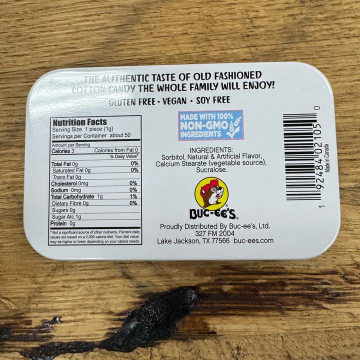 photo of Buc-ee's Mints Cotton Candy shared by @onehungryvegan on  11 Oct 2025 - review