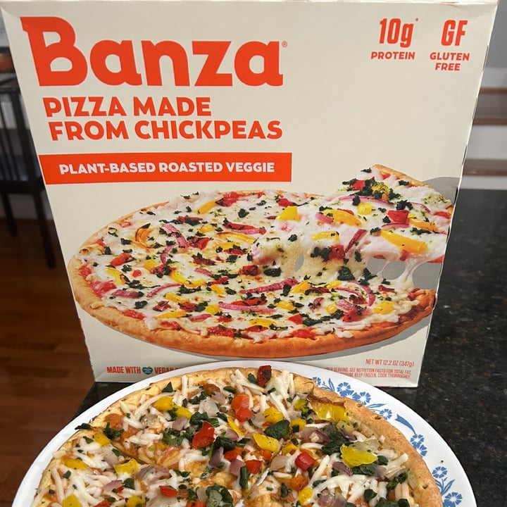 photo of Banza Plant-Based Roasted Veggie Pizza shared by @natsveganfood on  19 Feb 2024 - review