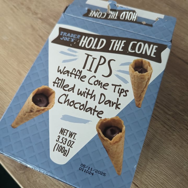 photo of Trader Joe's hold the cone Tips shared by @pigeonsformiles on  23 Apr 2024 - review