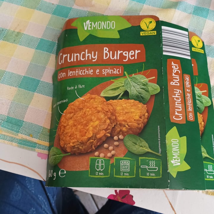 photo of Vemondo *Crunchy  Burgher*  Con Lenticchie E Spinaci shared by @moniaferrato on  02 Jun 2024 - review