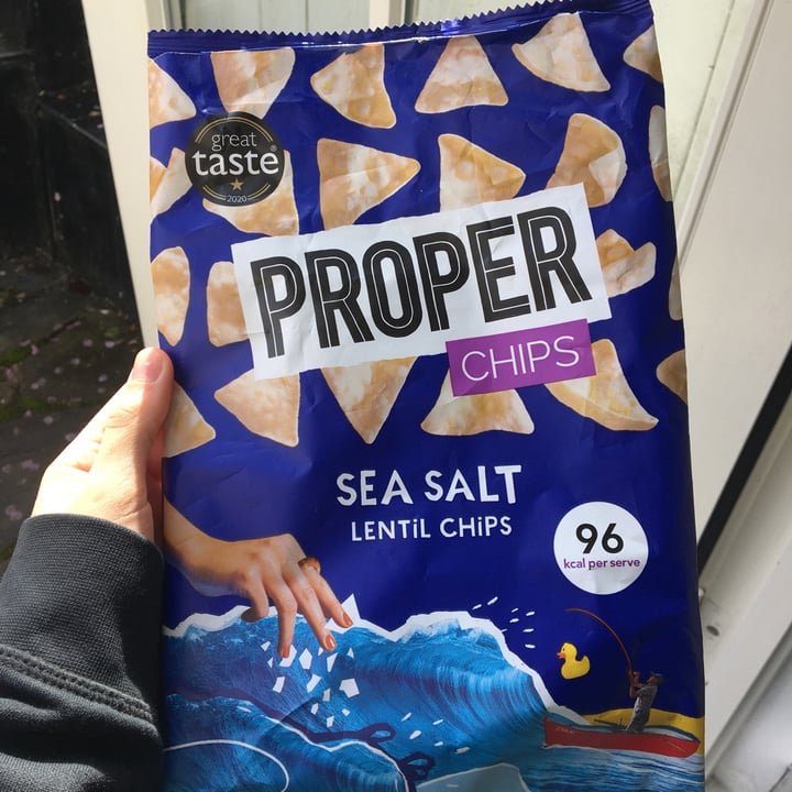 photo of Proper Chips Sea salt lentil chips shared by @carmelau on  12 May 2024 - review
