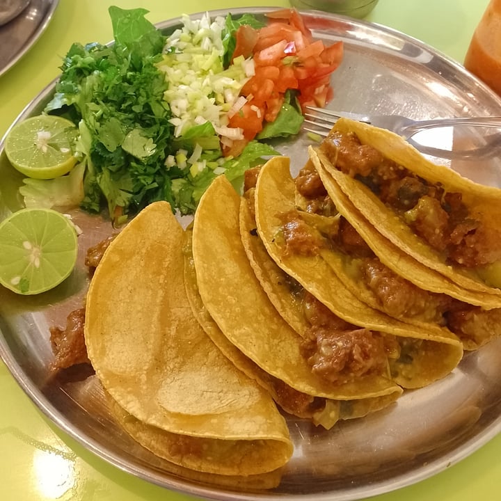 photo of Hare Krishna Monterrey Tacos de chicharrón en salsa verde shared by @vicmartinezs on  24 Mar 2024 - review