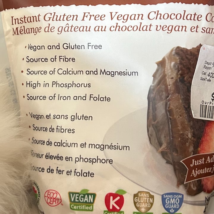 photo of Ecoideas Instant Gluten free Vegan Chocolate cake mix shared by @maryanarch on  01 Oct 2024 - review