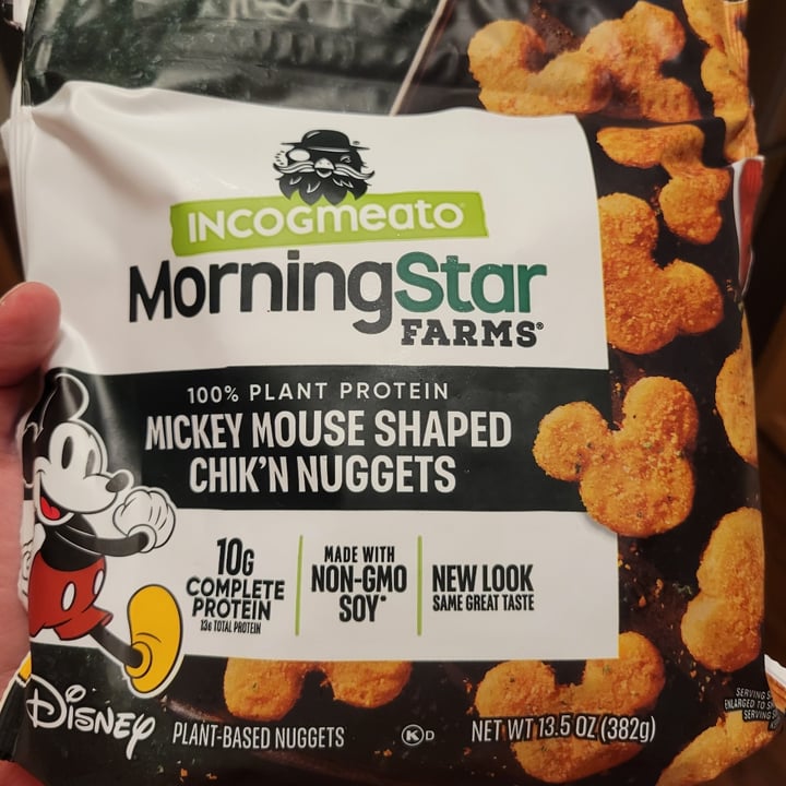 photo of MorningStar Farms Incogmeato Mickey Mouse Shaped Chik'n Nuggets shared by @veganwildflower on  01 Jun 2024 - review
