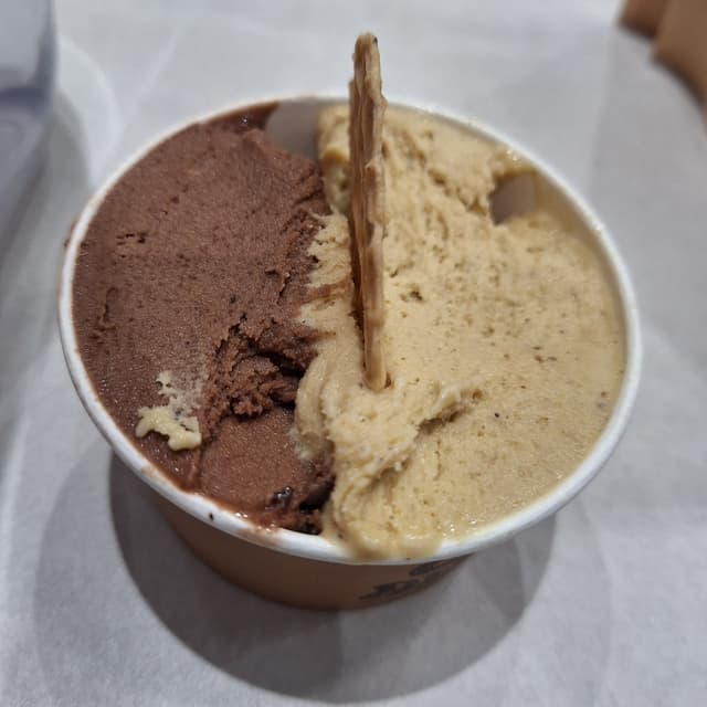 Photo of the dish “golden gianduja and pistachios medley double”