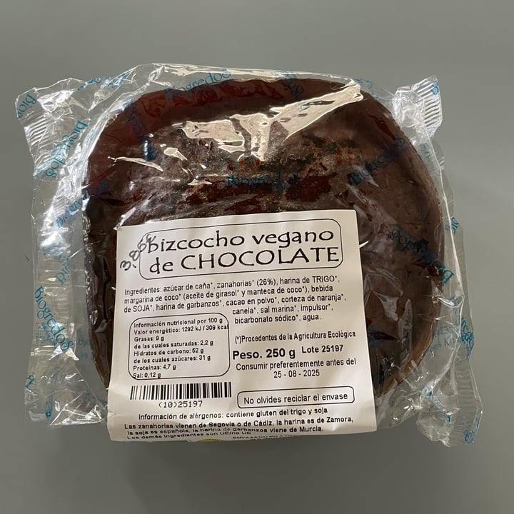 photo of Biogredos Bizcocho Vegano De Chocolate shared by @pauladelriver on  24 Jul 2025 - review