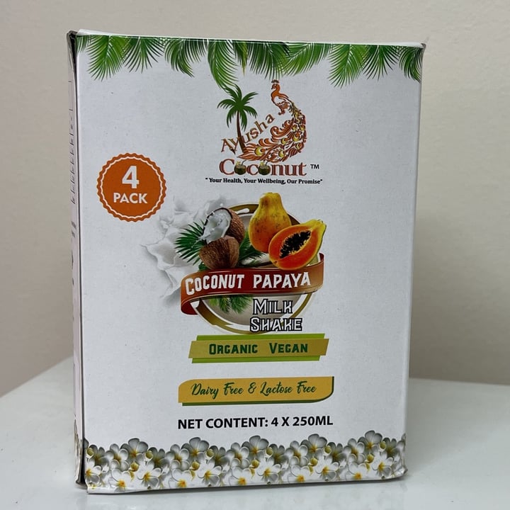 photo of Ayusha Ayurveda Coconut Papaya Milk Shake shared by @veganadam on  27 Apr 2024 - review