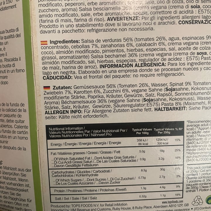photo of Ryanair Vegan Lasagne shared by @david- on  19 Mar 2025 - review