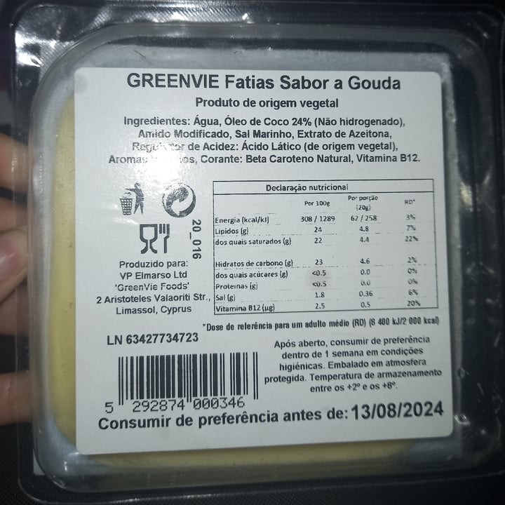 photo of GreenVie Foods Gouda Flavor in Slices shared by @sararito on  22 Apr 2024 - review