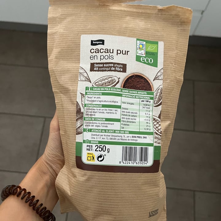 photo of Bonpreu Cacao en polvo shared by @silviaps on  25 Aug 2023 - review