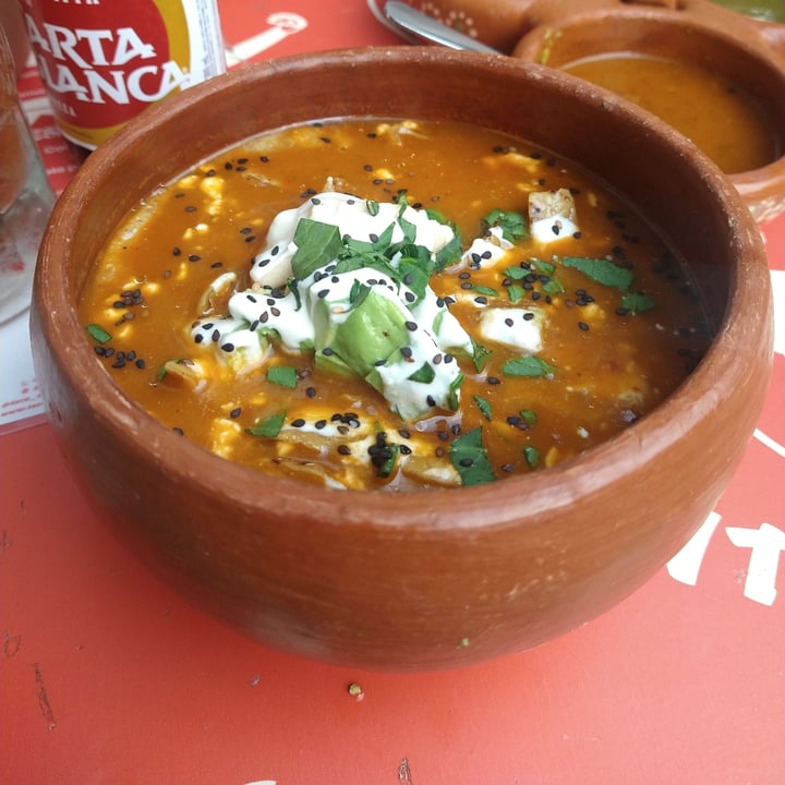 photo of Taco Santo Vegano Sopa Azteca shared by @dianiiiux on  02 Nov 2023 - review