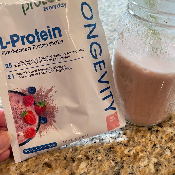 photo of Prolon L-Protein Plant-Based Protein Shake Berry Flavored shared by @veggietable on  07 Apr 2024 - review