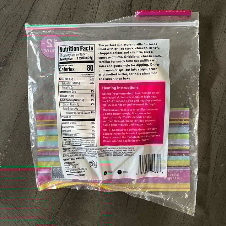 photo of 365 Whole Foods Market Flour Tortillas Street Taco shared by @maximizegoodness on  02 Jun 2024 - review