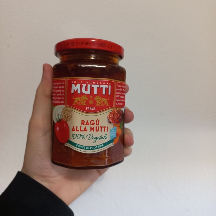 photo of Mutti Ragú Alla Mutti 100%Vegetale shared by @justjesss on  26 Feb 2024 - review