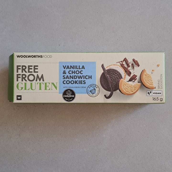 photo of Woolworths Food Vanilla and chocolate sandwich cookies (Gluten Free) shared by @michaelastasia on  29 Oct 2023 - review