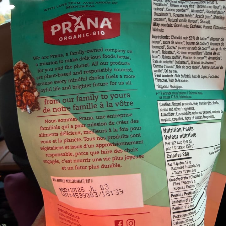 photo of Prana organic Chic choc double chocolate shared by @manjugarg on  06 Oct 2025 - review