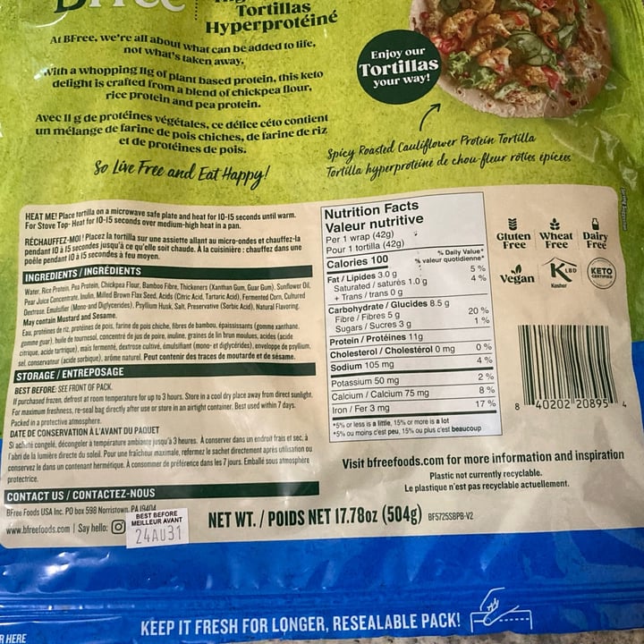 photo of BFree High protein wrap shared by @shlumpadinka on  11 May 2024 - review